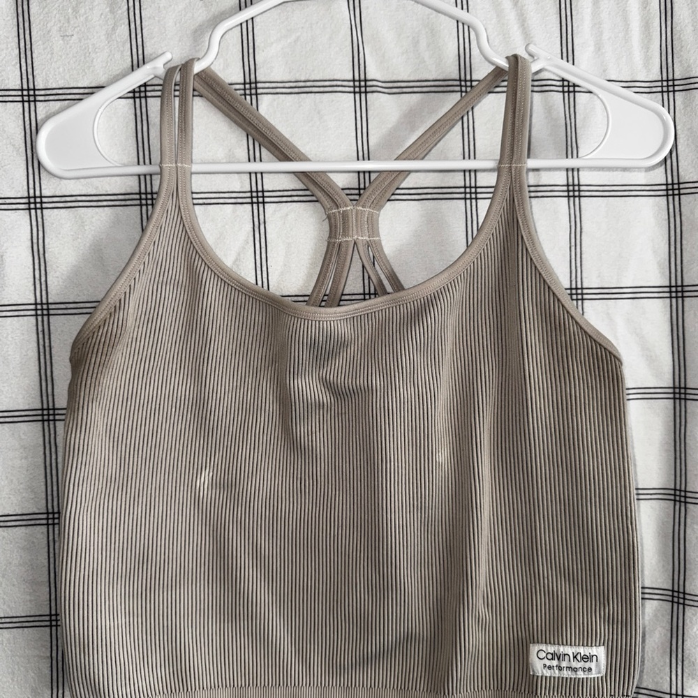 Calvin Klein Performance Tan Tank Top